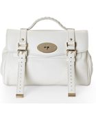 Mulberry Cream Alexa Silky Calf Satchel - Lyst
