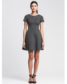 Banana Republic V-Back Fit-And-Flare Dress - Lyst