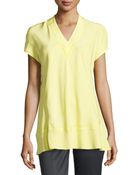 Lafayette 148 New York Whitley V-Neck Blouse - Lyst