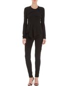 Nina Ricci Crepe Asymmetric Seam Top - Lyst