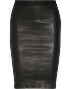 Helmut Lang Stretch-Leather Pencil Skirt - Lyst