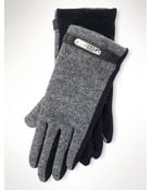 Lauren by Ralph Lauren Birdseye Plaque Gloves - Lyst