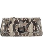 Kara by Kara Ross Honor Zigzag Python Clutch Bag - Lyst