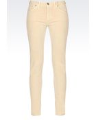 Armani Jeans Skinny Jeans In Slub Velvet - Lyst