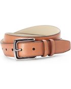 Cole Haan Stitched Edge Leather Belt - Lyst