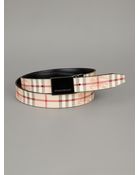 Burberry Reversible Haymarket Check Belt - Lyst