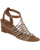 Franco Sarto Everly Leather Wedge Sandals - Lyst