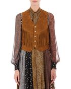 Saint Laurent Concho-Embellished Vest - Lyst