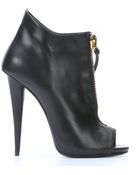 Giuseppe Zanotti Black Leather 'Alien' Stiletto Ankle Boots - Lyst