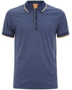 BOSS Orange Mini Argyle Print Polo Shirt - Lyst