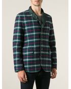 Aspesi Reversible Check Pattern Jacket - Lyst