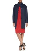 Elie Tahari Dalia Double-Breast Hidden-Placket Coat - Lyst