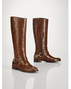 Lauren by Ralph Lauren Jacqui Chain Riding Boot - Lyst