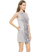 DSquared2 Feathered Paillette Dress - Grey - Lyst