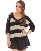 Free People Loose Knit Sweater - Lyst