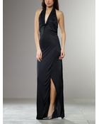 Patrizia Pepe Long Viscose Stretch Dress - Lyst
