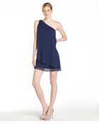 Alice + Olivia Midnight Blue 'Faith' One Shoulder Drape Dress - Lyst