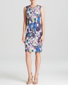 Cynthia Rowley Dress - Bonded Feather Print Sheath - Lyst
