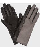 Paul Smith Black Leather And Calf Hair Panel Gloves - Lyst