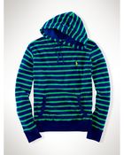 Polo Ralph Lauren Striped Terry Hoodie - Lyst