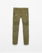 Zara Skinny Biker Trousers - Lyst