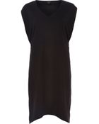 River Island Black V Neck Zip Side Shift Dress - Lyst
