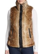 Bagatelle Reversible Faux Fur Vest - Lyst