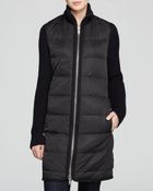 DKNY Knit Sleeve Puffer Coat - Lyst