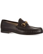 Gucci Roos Horsebit Leather Loafers - Lyst