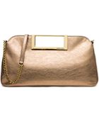 Michael Kors Berkley Large Metallic Leather Clutch - Lyst