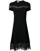 Valentino Lace Panel Dress - Lyst
