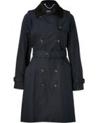 A.P.C. Cotton Blend Trench Coat - Lyst