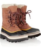 Sorel Caribou Suede And Waterproof Rubber Boots - Lyst