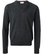 Moncler Vneck Sweater - Lyst