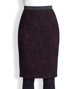 Akris Punto Tweed Pencil Skirt - Lyst