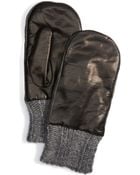 DKNY Nappa Leather Mitten - Lyst