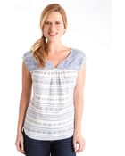 Lucky Brand Santorini Geo Stripe Top - Lyst