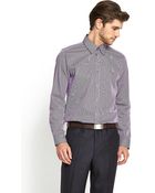 Ted Baker Mens Long Sleve Satin Stripe Shirt - Lyst