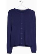 Mango Embossed Polka-Dot Cardigan - Lyst