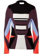 Peter Pilotto Wool-Angora Blend Colorblock Pullover - Lyst