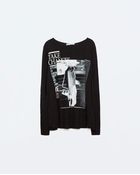 Zara Photo Print T-shirt - Lyst