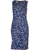 Oscar de la Renta Jewel Neck Dress - Lyst