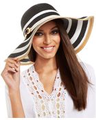 Vince Camuto Striped Floppy with Rope Band - Lyst