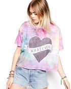 Asos Crop Tshirt with Whatever Space Dye - Lyst