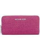 Michael Kors Leather Continental Wallet - Lyst
