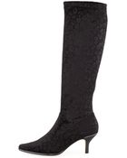 Donald J Pliner Luca Stretch Velvet Boot - Lyst
