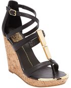 Dv By Dolce Vita Tabby Synthetic And Leather Wedge Sandals - Lyst