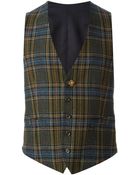 Lardini Tartan Waistcoat - Lyst