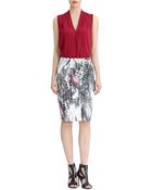 Rachel Roy Silk Sleeveless Shell Top - Lyst