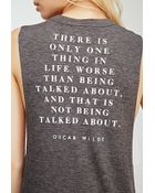Forever 21 Oscar Wilde Graphic Tank - Lyst